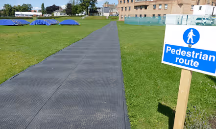 Temporary Pedestrian Walkways Panels Groundsafe Ground Protection and Trackway Hire Products